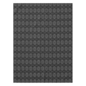 Abstract bloemig zwart en grijs tafelkleed (Voorkant)