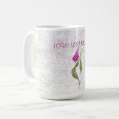 Abstract bloemmotief mok (Voorkant links)