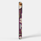Abstract bloemmotief op Paarse Case-Mate iPhone Case (Achterkant / Rechts)