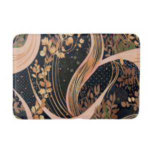 Abstract bloemmotief, stippen van polka, wijnstokk badmat