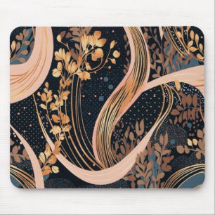 Abstract bloemmotief, stippen van polka, wijnstokk muismat
