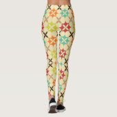 Abstract bloemmozaïek leggings (Achterkant)