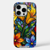 Abstract bloemmozaïekkunstwerk Case-Mate iPhone case (Achterkant)