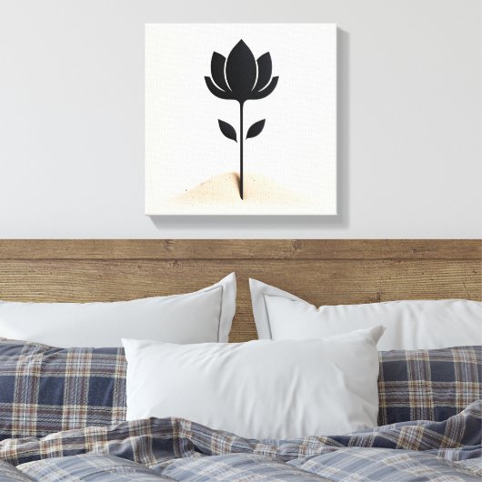 Abstract bloemontwerp canvas afdruk (Insitu (Slaapkamer))