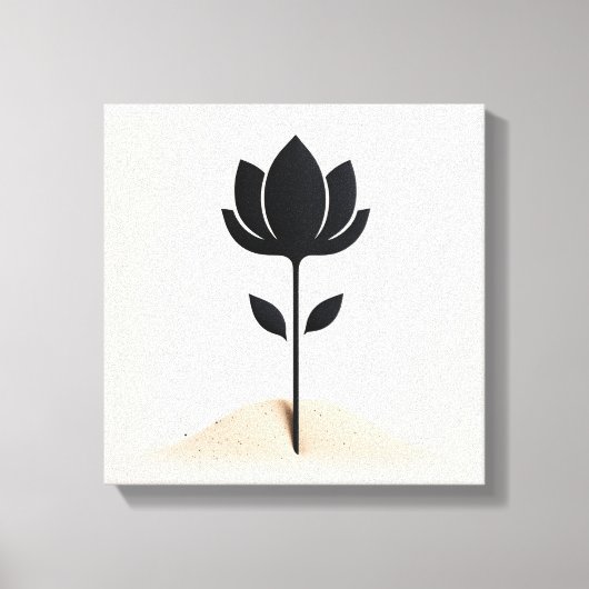 Abstract bloemontwerp canvas afdruk (Voorkant)