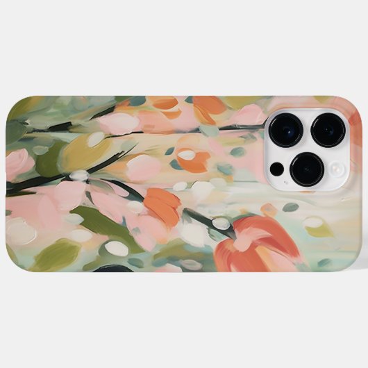 Abstract bloemontwerp Floral Artistic Case-Mate iPhone Case (Achterkant (horizontaal))