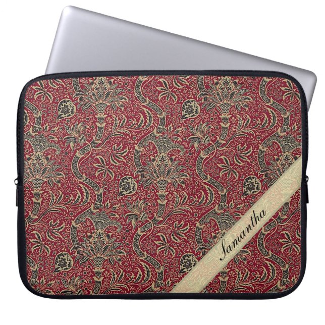  Abstract bloemontwerp Laptop Sleeve (Voorkant)