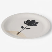 Abstract bloemontwerp papieren bordje (Gekanteld)