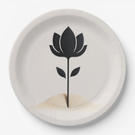 Abstract bloemontwerp papieren bordje