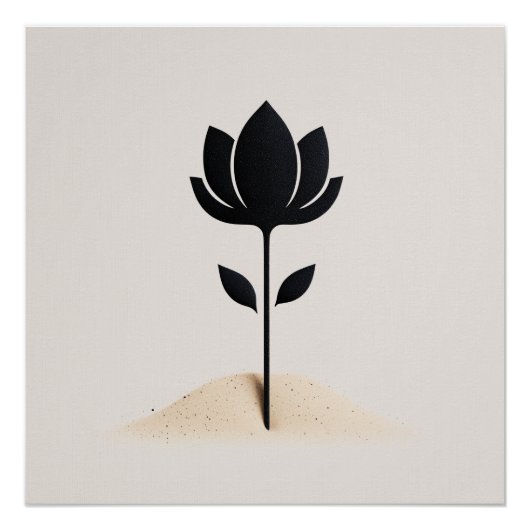 Abstract bloemontwerp perfect poster (Voorkant)