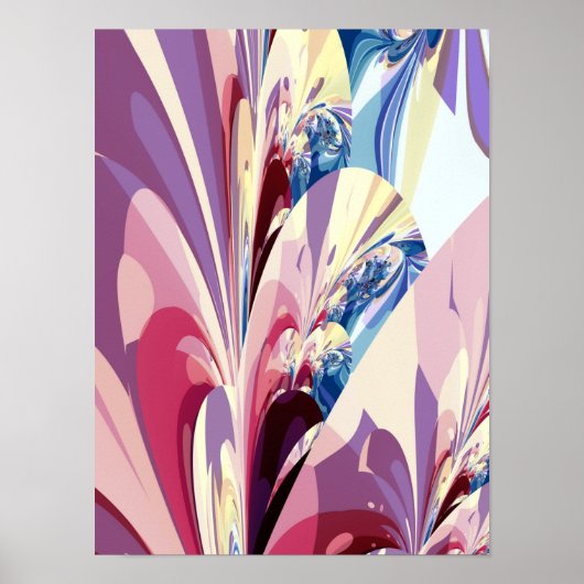 Abstract bloemontwerp poster (Voorkant)