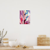 Abstract bloemontwerp poster (Keuken)