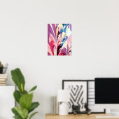 Abstract bloemontwerp poster (Thuiskantoor)