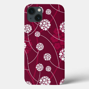 Abstract bloempatroon iPhone 13 hoesje