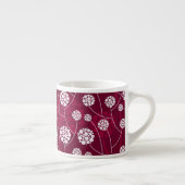 Abstract bloempatroon espresso kop (Rechts)