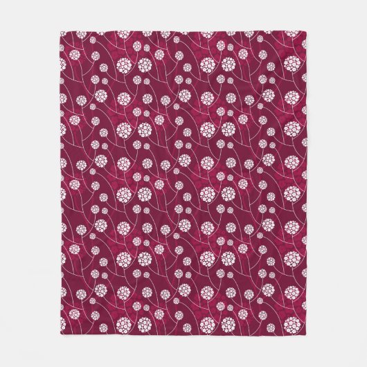 Abstract bloempatroon fleece deken (Voorkant)