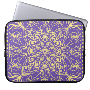 Abstract bloempatroon. geometrie, mandala design laptop sleeve
