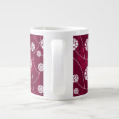 Abstract bloempatroon jumbo beker (Achterkant)