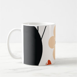 Abstract bloempatroon koffiemok