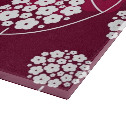 Abstract bloempatroon snijplank (Hoek)