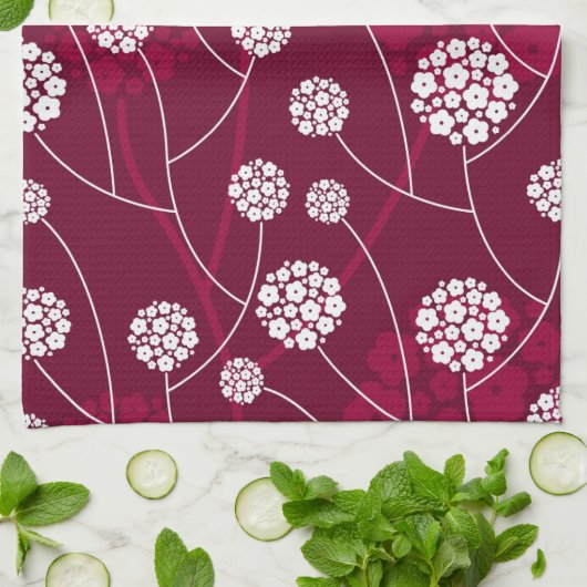 Abstract bloempatroon theedoek (Gevouwen)