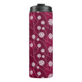Abstract bloempatroon thermosbeker (Voorkant)