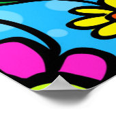 Abstract Bloemposter Poster (Hoek)