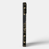 Abstract bloemzwart en goud Case-Mate iPhone case (Achterkant / Rechts)