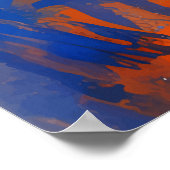 Abstract Blue and Orange Wall Art Poster (Hoek)