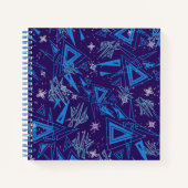 Abstract Blue Aqua Ice Crystals Sketchbook Journal Notitieboek (Voorkant)