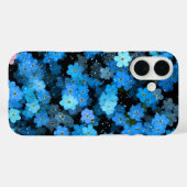 Abstract Blue Flowers Case-Mate iPhone Case (Achterkant (horizontaal))