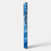 Abstract Blue Frozen Ice Crystal Texture Pattern Case-Mate iPhone Case (Achterkant / Links)