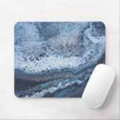 Abstract Blue & Gray Ocean Drift  Muismat (Met muis)