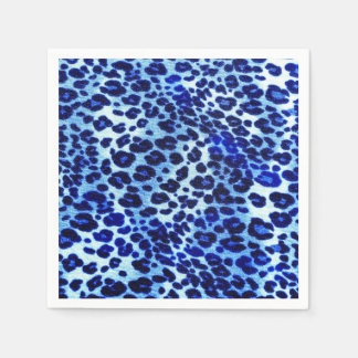 Abstract Blue Hipster Cheetah Animal Print Servet