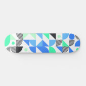 Abstract Blue Mint geometrisch patroon Skateboard (Horizontaal)