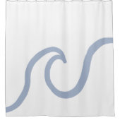 Abstract Blue Ocean Wave minimalistisch douchegord Douchegordijn (Voorkant)
