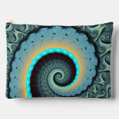 Abstract Blue Turquoise Oranje Fractal Art Spiral Etui (Voorkant)