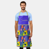 Abstract Blue Wren Australian Bird Birds Apron Schort (Gedragen)