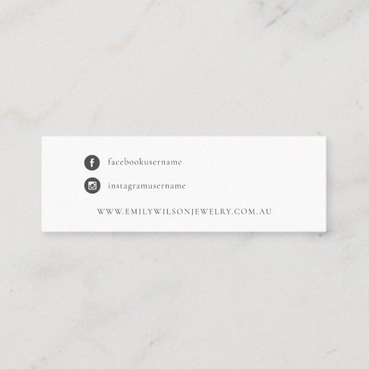 Abstract Blush Confetti Wash Stud Oorspronkelijk b Mini Visitekaartje (Achterkant)