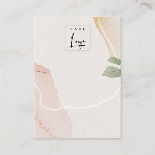 Abstract Blush Early Ketting Band Logo-beeldscherm Visitekaartje (Voorkant)