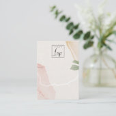 Abstract Blush Early Ketting Band Logo-beeldscherm Visitekaartje (Staand voorkant)