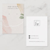 Abstract Blush Earthy Ketting Earning Display Visitekaartje (Voorkant / Achterkant)