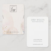 Abstract Blush Gold Waterverf Ketting beeldscherm Visitekaartje (Voorkant / Achterkant)