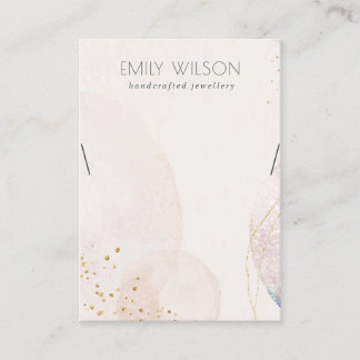 Abstract Blush Gold Waterverf Ketting beeldscherm Visitekaartje