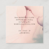 Abstract Blush Pink Monogram Square Visitekaartje (Achterkant)