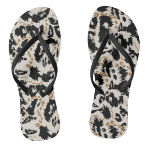 Abstract Boheem Afrikaans Luipaard Patroon Teenslippers