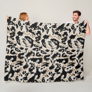 Abstract Boheemien Afrikaans Luipaard Patroon  Fleece Deken