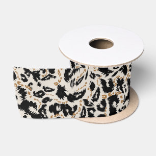Abstract Boheemien Afrikaans Luipaard Patroon Lint
