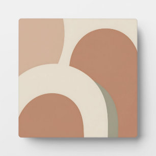 Abstract Boho Boog Aards Minimalistisch Ontwerp Fotoplaat