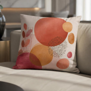 Abstract Boho Cirkels /Warm Terracotta Kussen